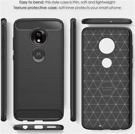 Motorola Moto G7 Power Geborsteld Tpu Hoesje Zwart Gsmpuntnl