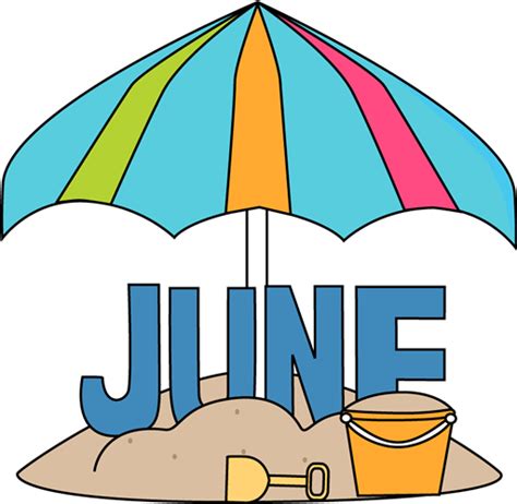 Free Month Clip Art Month Of June At The Beach Clip Art Image The
