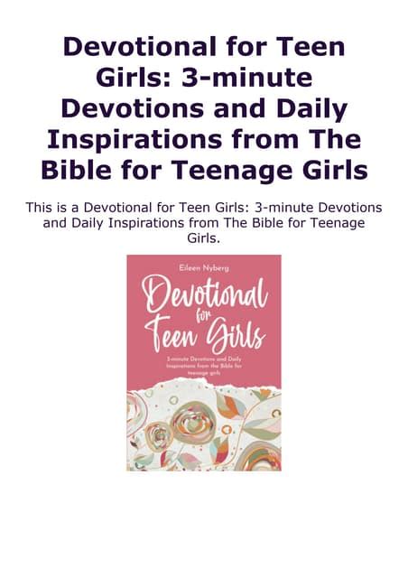 Get Book Devotional For Teen Girls 3 Minute Devotions And Daily