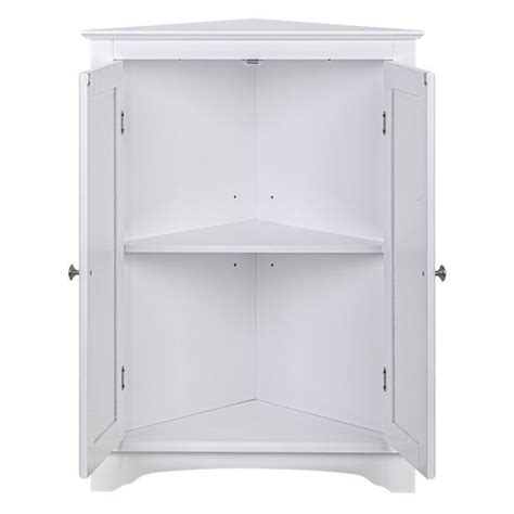 Spirich Corner Cabinet With 2 Shutter Doors Free Standing Floor