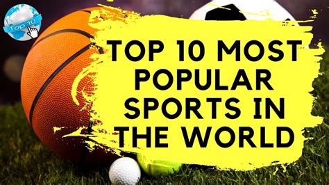 Top 10 Most Popular Sports In The World Top10 Youtube