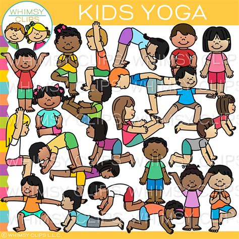 Yoga Kids Clip Art Images And Illustrations Whimsy Clips