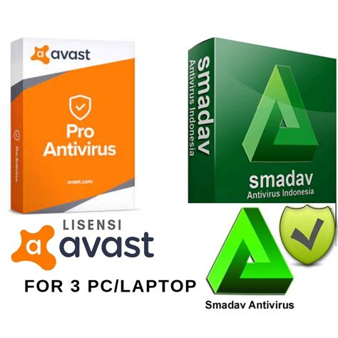 Jual For 3 Pc Antivirus Avast Premier And Smadav Pro Lisensi Key