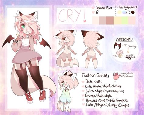 Crydiaas Reference Sheet For Youtube Furry Amino