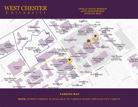 Campus Map West Chester University United States Map