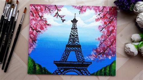 Acrylic Painting For Beginnersspringtime Cherry Blossom Trees With