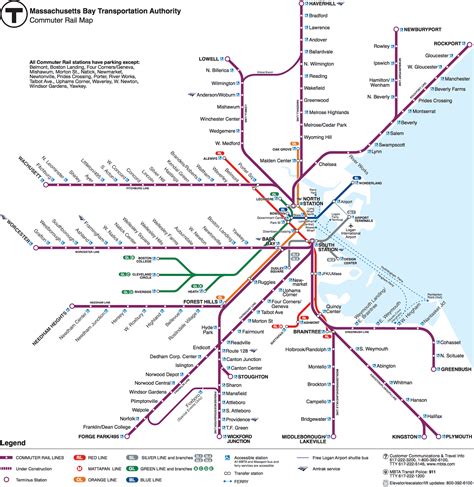 Red Line Train Map Mbta