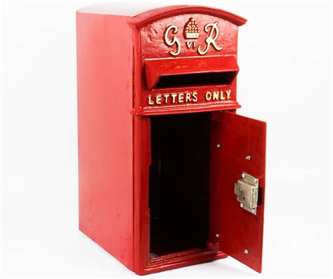 Royal Mail Cast Iron Pillar Red Gr Post Box Option On Standwall Mount