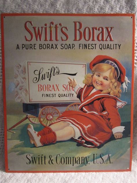Vintage Laundry Vintage Swifts Borax Soap Tin Metal Sign Laundry Room