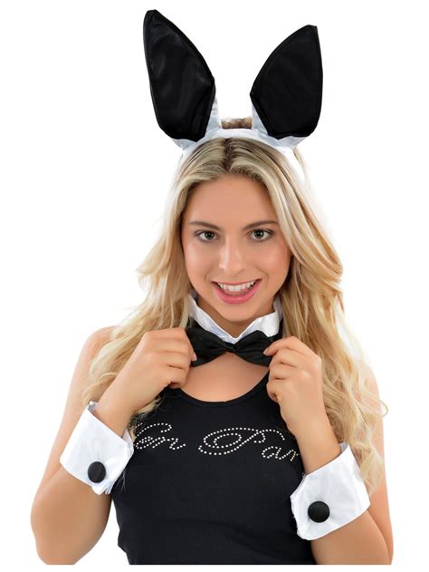 Bunny Girl Kit Black And White Fancy Dress Hen Party Superstore