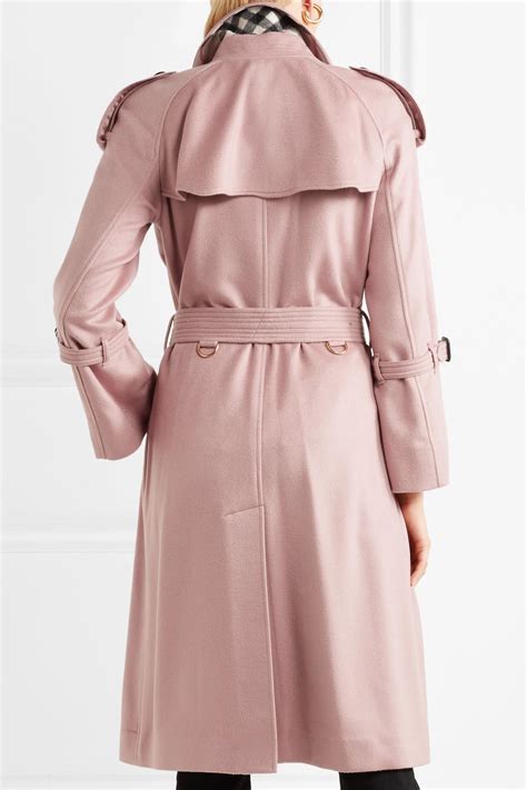 Burberry The Lakestone Cashmere Trench Coat In Pastel Pink Pink Lyst