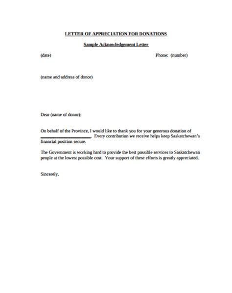 Personally thank them for their service, buy them a meal, or make a donation to a military foundation or charity. 11+ Donor Acknowledgement Letter Templates - PDF, DOC ...