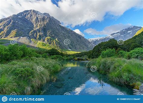 Wooden Bridge Over River In The Mountains Fiordland New Zealand 1