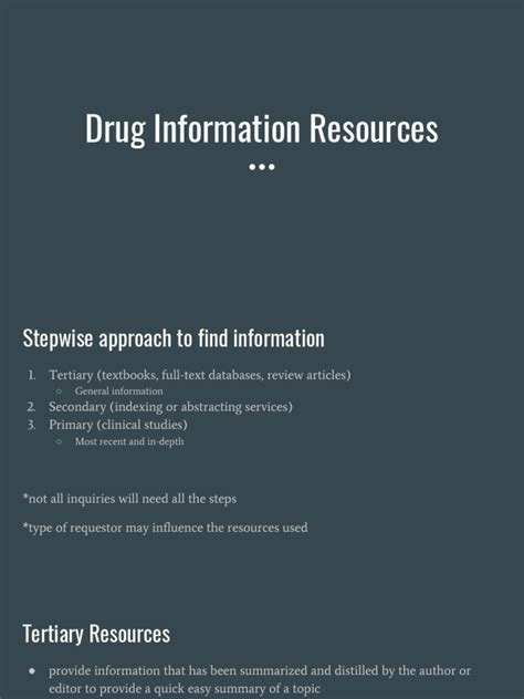 2 Drug Information Resources 1pdf Pharmacology Pharmaceutical Drug