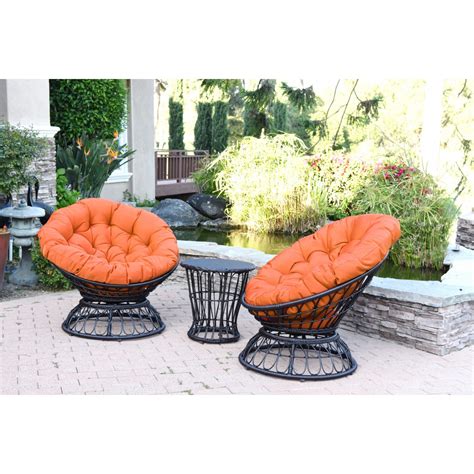 Collection by laura davidson, chair experts. Papasan Espresso Wicker Swivel Chair and Table Set with ...