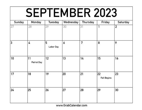 September Calendar Special Days Get Calendar Update PELAJARAN
