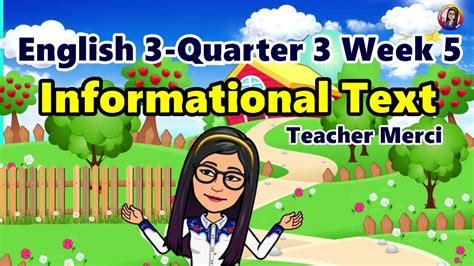 English 3 Quarter 3 Week 5 Informational Text Youtube