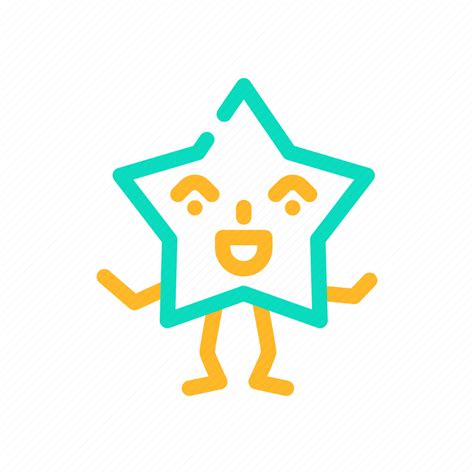 Star Geometric Character Funny Face Square Icon Download On
