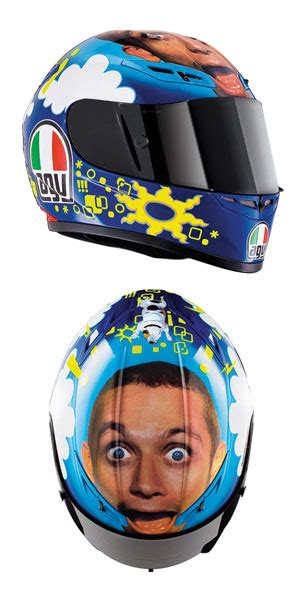 Valentio rossi s new helmet a scream autoblog. Valentino Rossi Double Take helmet aka My Face (Mugello ...