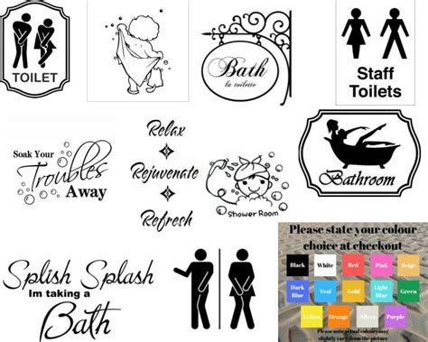 Wall Art Stickers For Bathroom Toilet Home Decor Quality Vinyl Decal