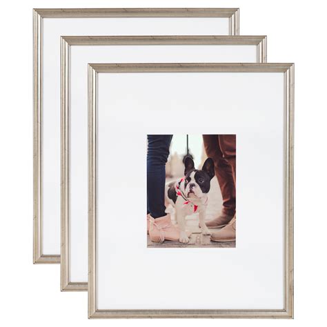Kate And Laurel 8 X 10 16 X 20 Silver Wall Picture Frame 3 Count