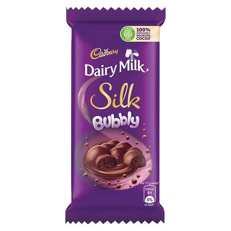Cadbury Dairy Milk Silk Bubbly Bubble Gum 120g Wicekart