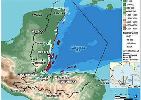 Mesoamerican Reef Regional Map Smithsonian Ocean