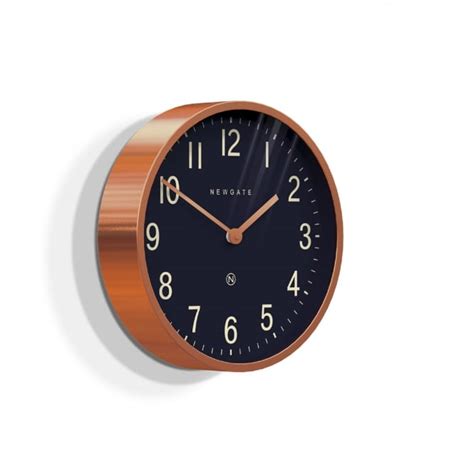 Newgate Master Edwards Clock Radial Copper 30cm Black By Design