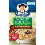 Weight Control Maple And Brown Sugar Oatmeal Images