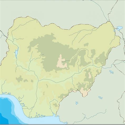 Nigeria Illustrator Map Vector Eps Maps Eps Illustrator Map Digital
