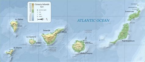 Canary Islands Physical Map Ontheworldmap The Best Porn Website