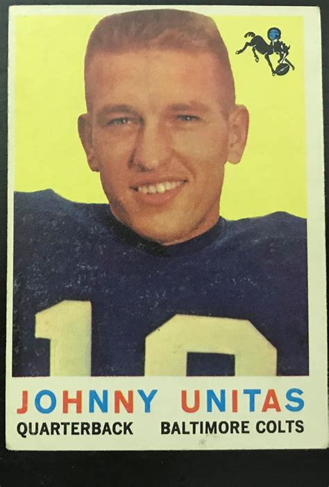 Sold Price 1959 Topps 1 Johnny Unitas Invalid Date Edt