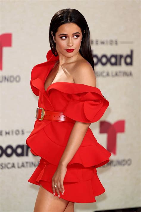 Hot Camila Cabello In Red Elie Saab Dress At The 2021 Billboard Latin