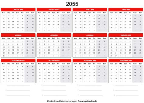 Kalender 2055