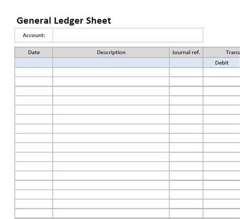 General Ledger Templates Excel Word PDF Microsoft Excel Tmp