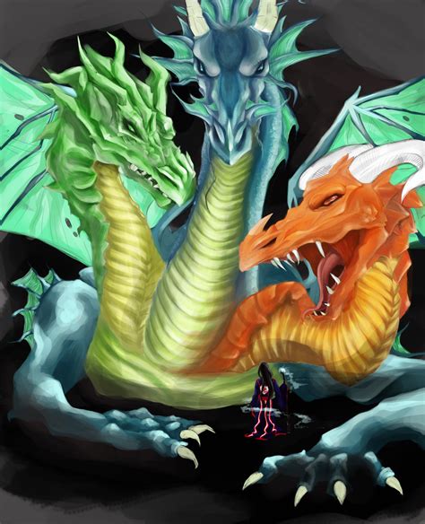 Image Three Headed Dragon By Crayonsandcucumbers D6q0a3u Dragon