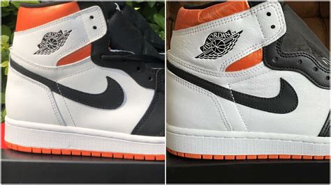 How To Spot And Identify The Fake Air Jordan 1 High Electro Orange