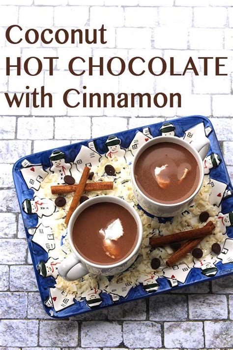 coconut hot chocolate with cinnamon recipe coconut hot chocolate chocolate hot chocolate