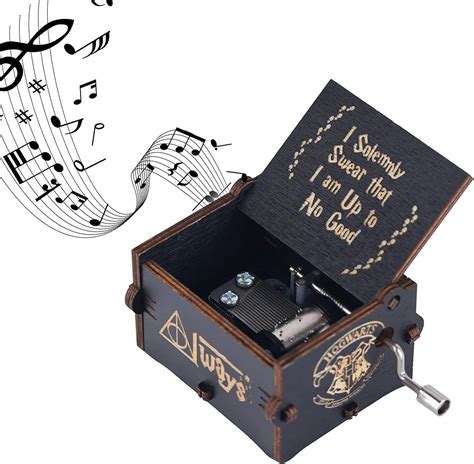 Kuahai Hedwigs Themed Music Box Handmade Vintage Wooden Music Box