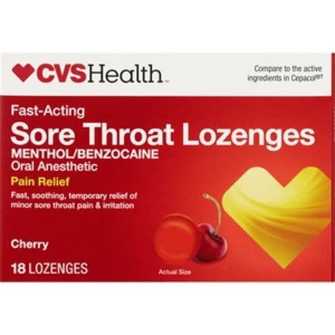 Cvs Health Fast Acting Sore Throat Lozenges Pick Up In Store Today At Cvs