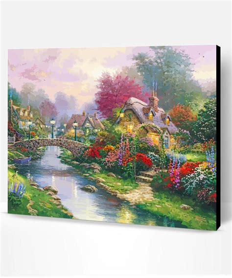 Lamplight Bridge By Thomas Kinkade Paint By Numbers Paint By