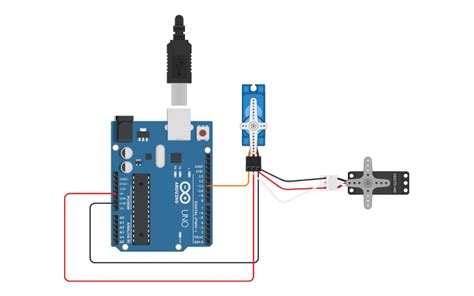 Circuit Design Arduino Servo Tinkercad