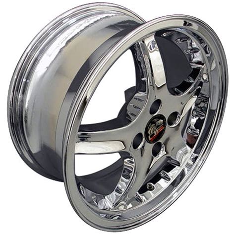 17 Fits Ford Mustang 4 Lug Cobra R Wheel Chrome 17x8 Mustang Depot