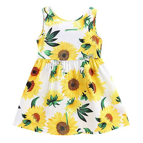 Little Hand Toddler Girls Floral Sleeveless Dress Summer Clothes For