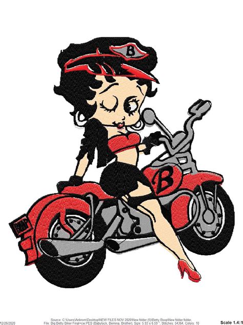 Betty Boop Biker Embroidery Design My Xxx Hot Girl