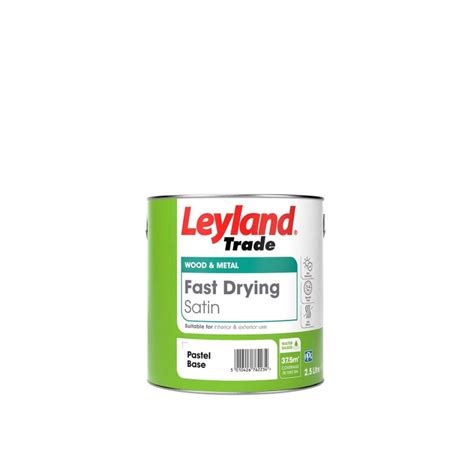 Leyland Trade Fast Drying Satin Paint Colour Mixing Base Ltr Selco