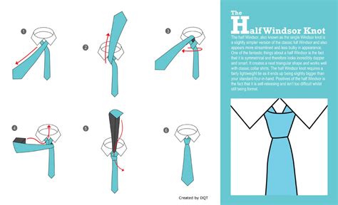 If you're just beginning to learn to tie a tie, the half windsor knot should be one of your first knots. How to Tie a Half Windsor Knot | Visual.ly