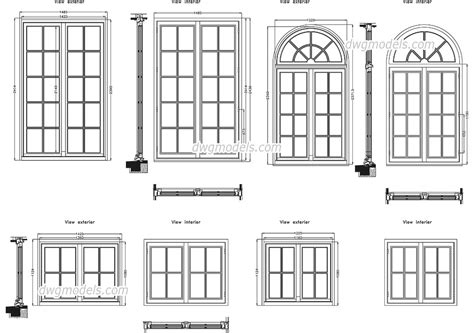 Modern Arch Window Design In Detail Autocad Drawing Dwg File Cad File