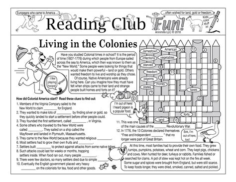 Life In The Colonies Columbus To The Revolution Printable Puzzles