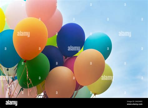 Balloons With Sky Background Hi Res Stock Photography And Images Alamy